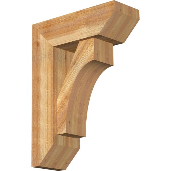 Ekena Millwork Westlake Slat Rough Sawn Bracket w/ Offset Brace, Western Red Cedar, 8"W x 22"D x 30"H BKT0806X22X30WTL06RWR - main